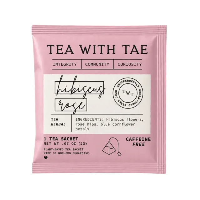 Tea with Tae Hibiscus Rose tebreve 50 stk koffeinfri