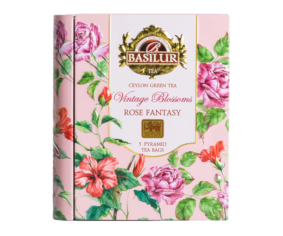 Basilur Vintage Blossoms Rose Fantasy te 5 breve rose