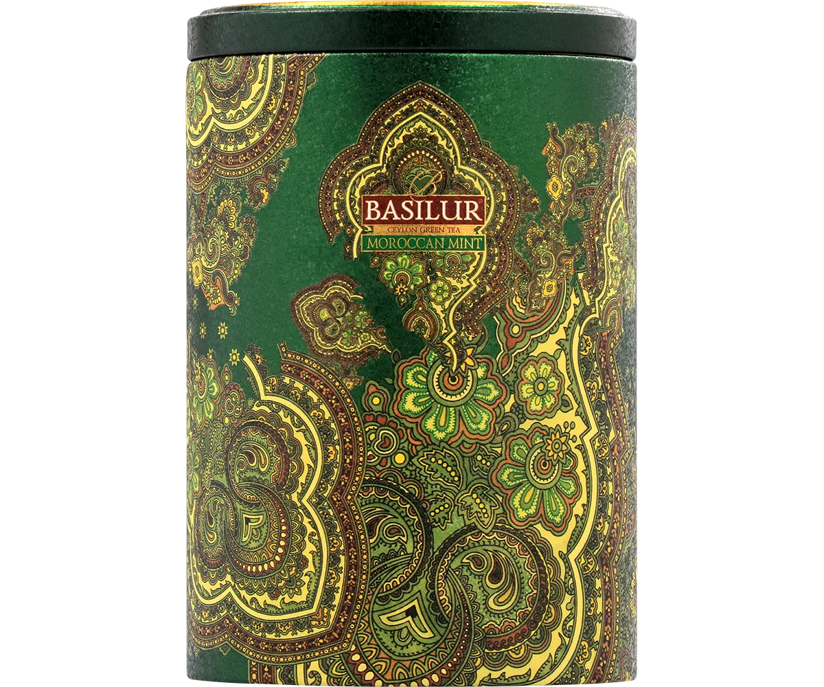 Basilur Moroccan Mint grøn te løs 100g mynte