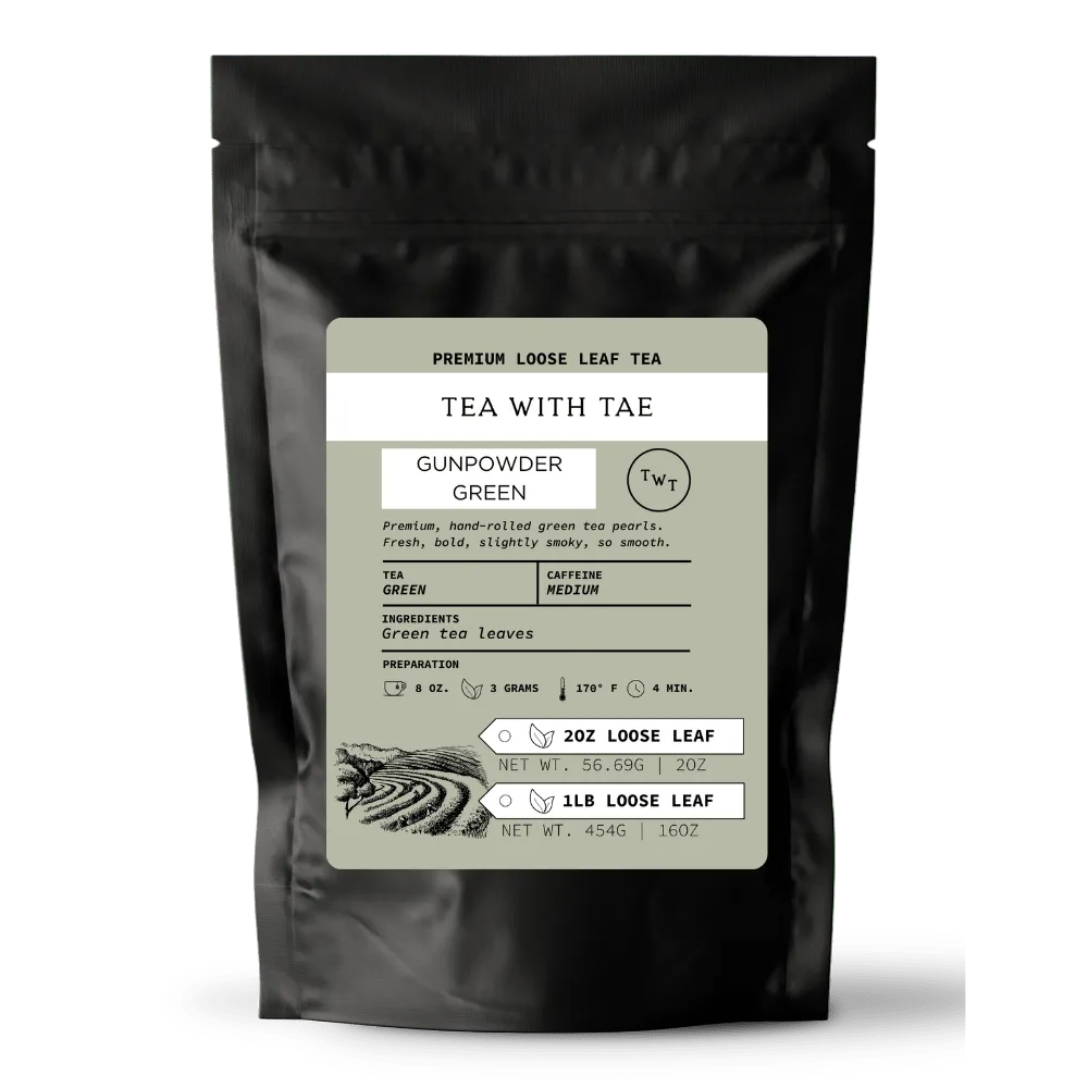 Tea with Tae Gunpowder Green løs te 57g kraftig