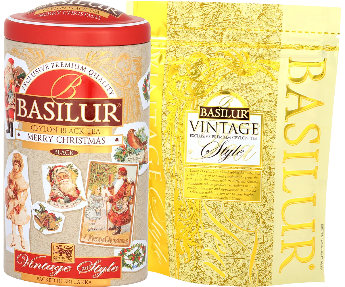 Basilur Merry Christmas sort te 100g æble vanilje
