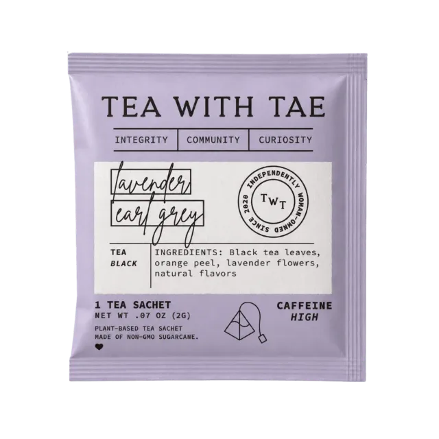 Tea with Tae Lavender Earl Grey brev-te 50 stk sort te