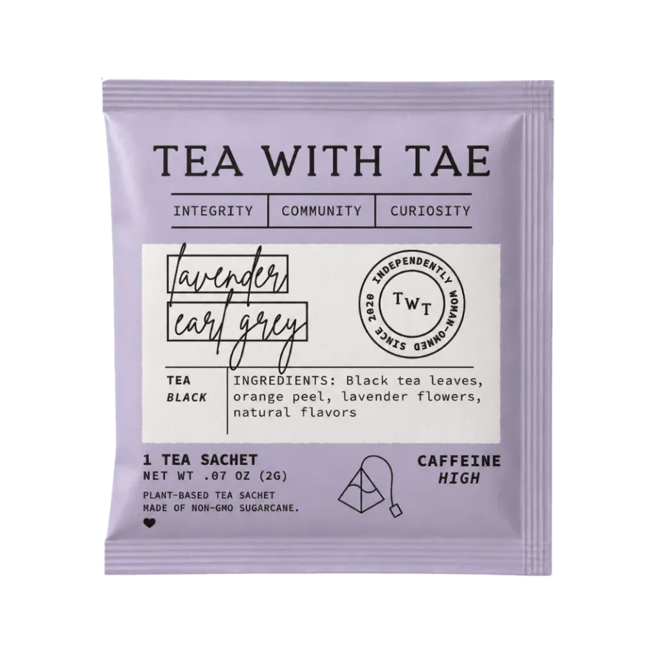Tea with Tae Lavender Earl Grey brev-te 50 stk sort te