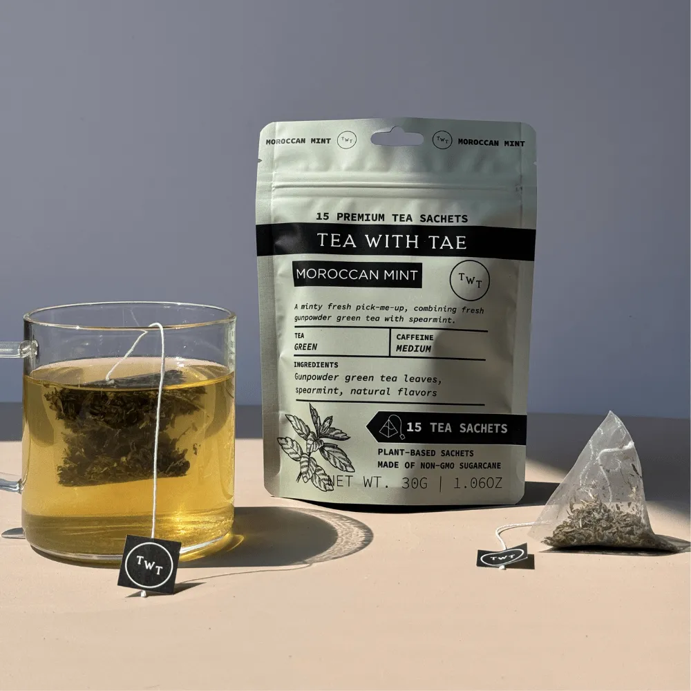 Tea with Tae Moroccan Mint grøn te 15 breve frisk mynte