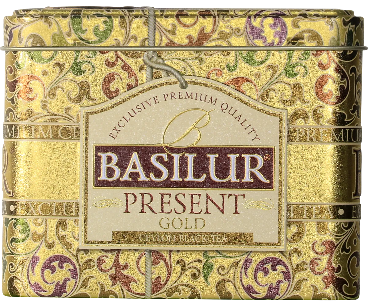 Basilur Present Gold Ceylon løs te 100g blomst dåse