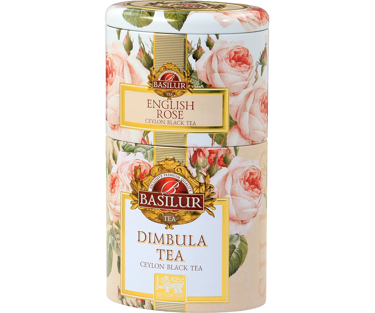 Basilur Two Layer Caddy English Rose Dimbula te rose
