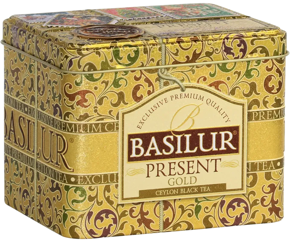 Basilur Present Gold Ceylon løs te 100g blomst dåse