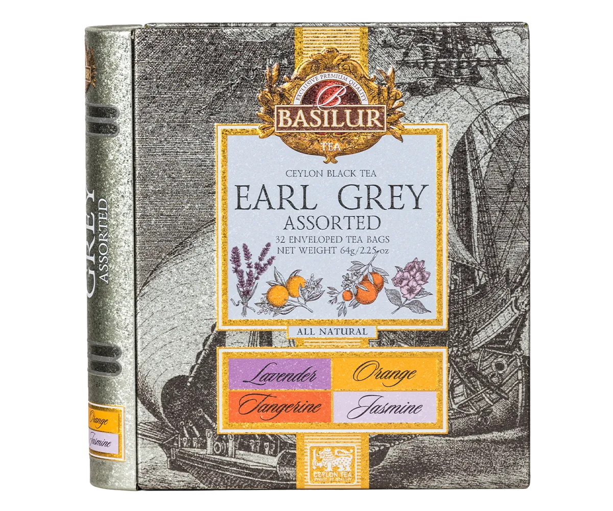 Basilur Tea Book Earl Grey Collection te 32 breve bergamotte