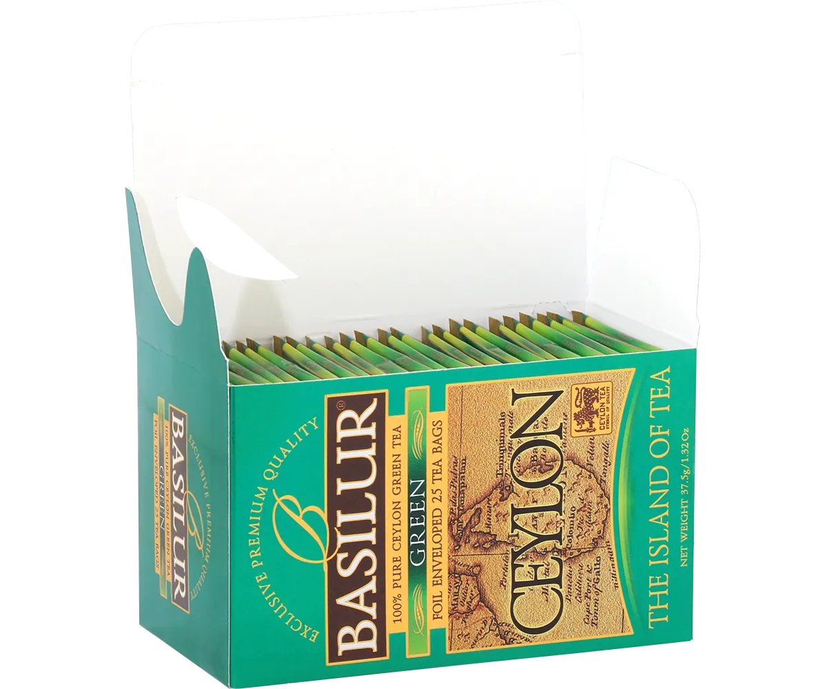 Basilur Green grøn te breve 25 stk ren