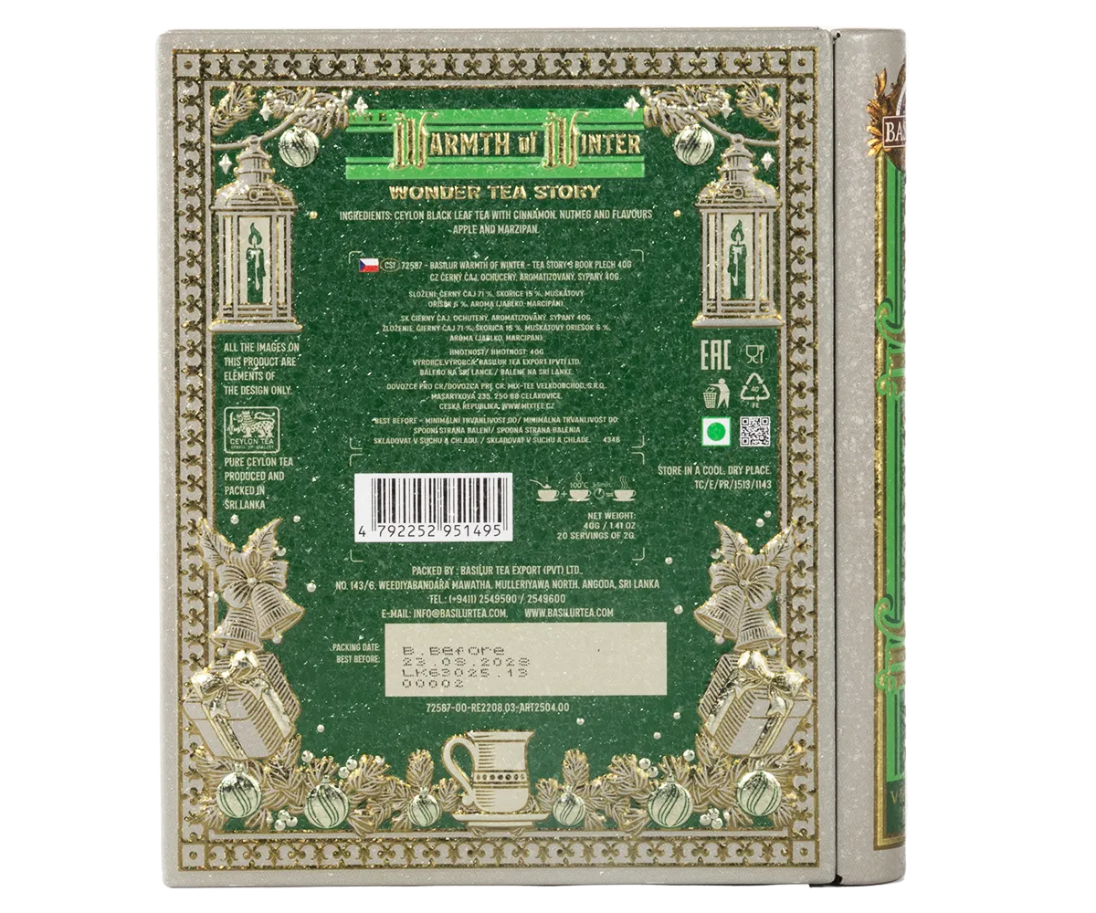 Basilur Wonder Tea Story sort te 40g marcipan æble