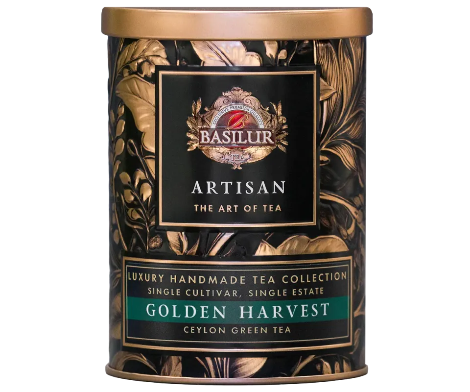 Basilur Golden Harvest grøn te håndlavet mild