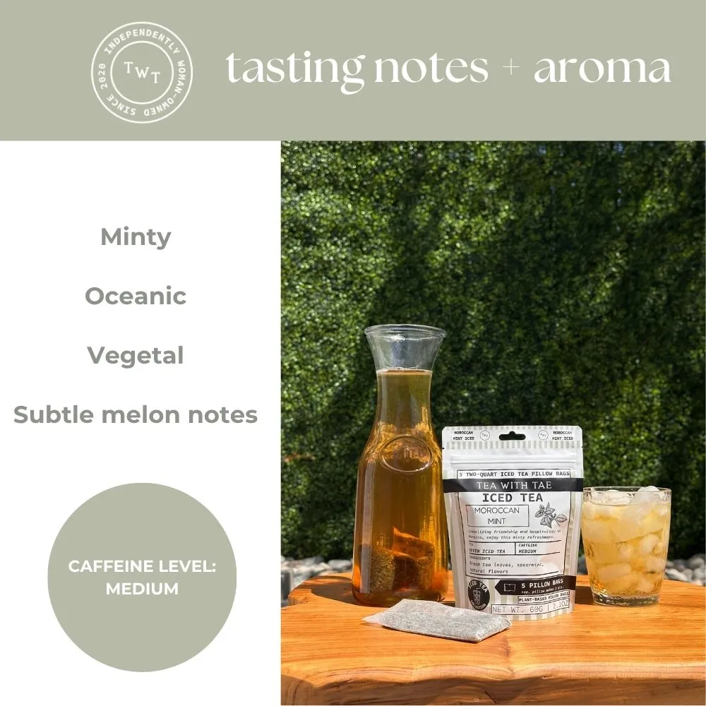 Tea with Tae Moroccan Mint grøn iste 10 breve mynte