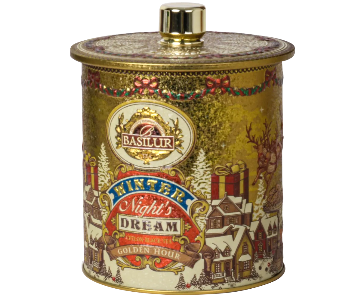 Basilur Winter Night's Golden Hour sort te 100g vanilje