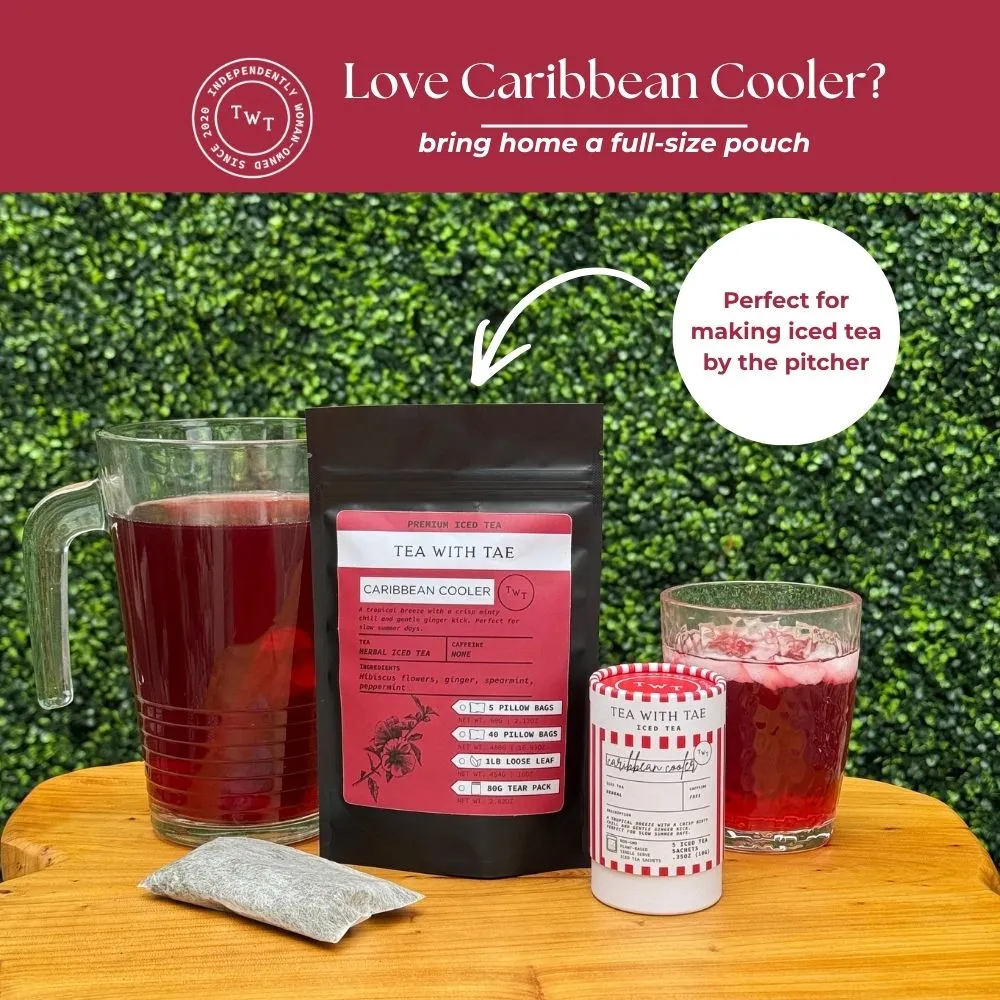 Tea with Tae Caribbean Cooler mini tube iste 5 breve hibiscus