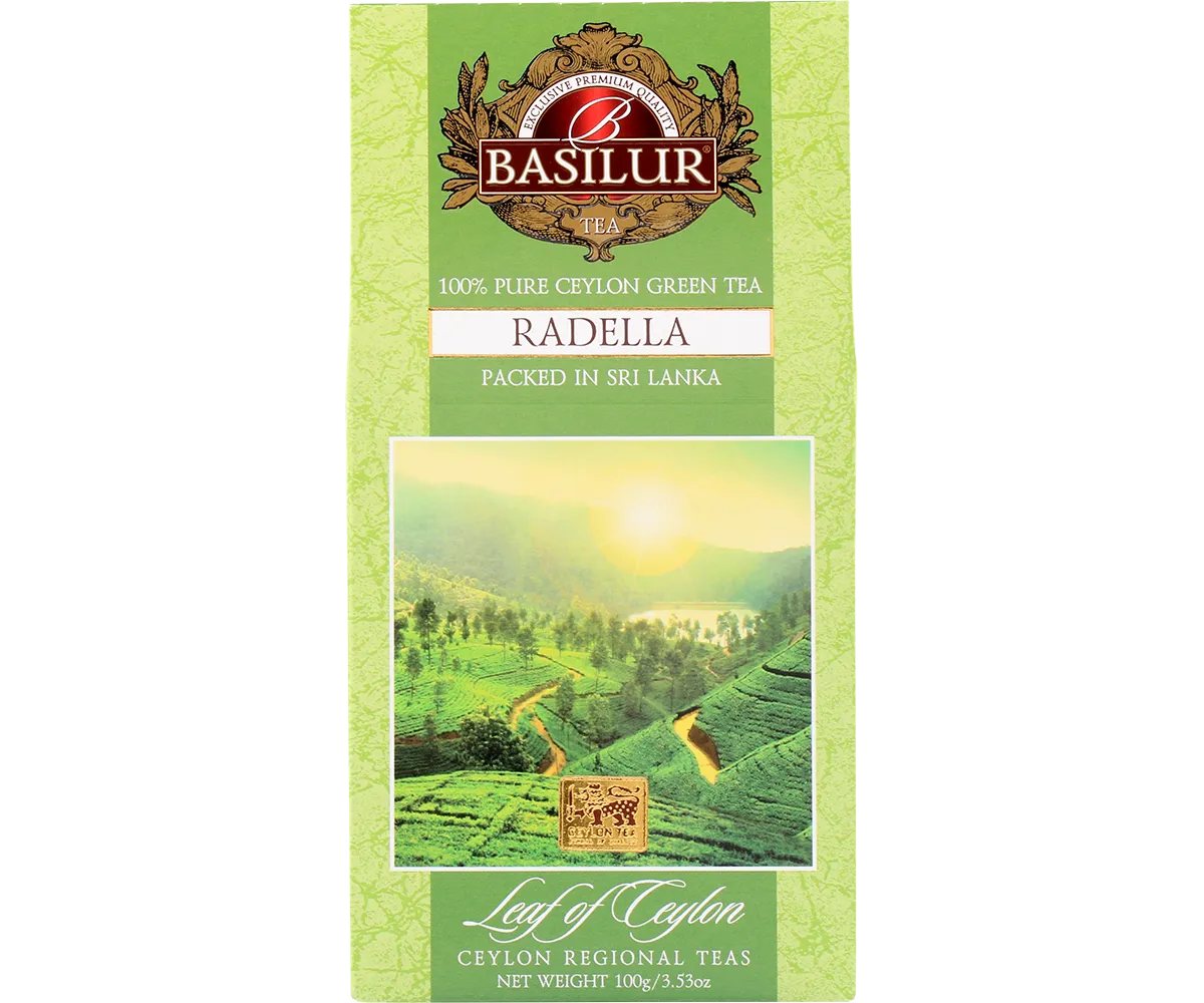 Basilur Leaf of Ceylon Radella grøn te 100g refill ren