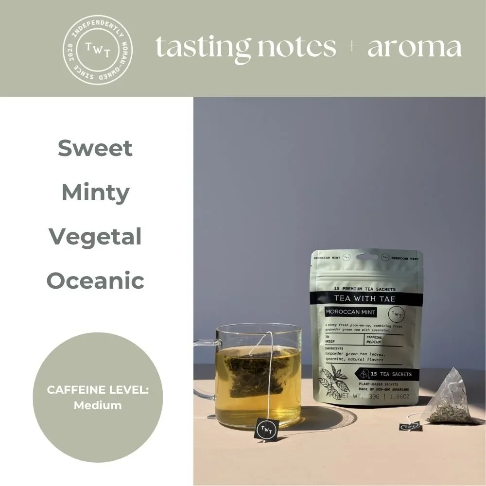 Tea with Tae Moroccan Mint grøn te 30 breve mynte