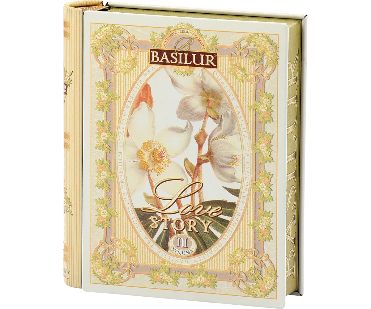 Basilur Love Story III grøn te 5 breve kokos-ananas