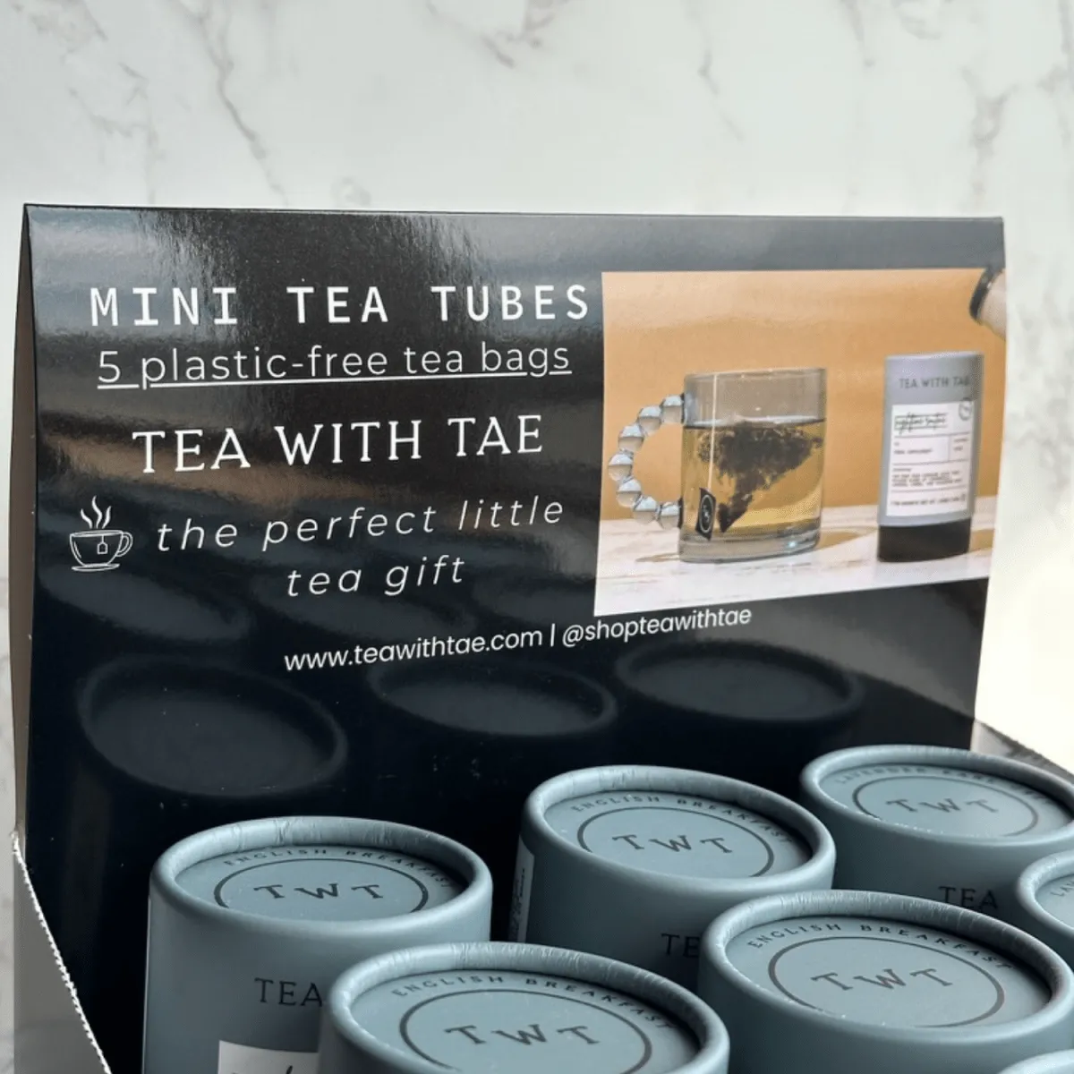 Tea with Tae Mini Tea Tube display til 12 tuber