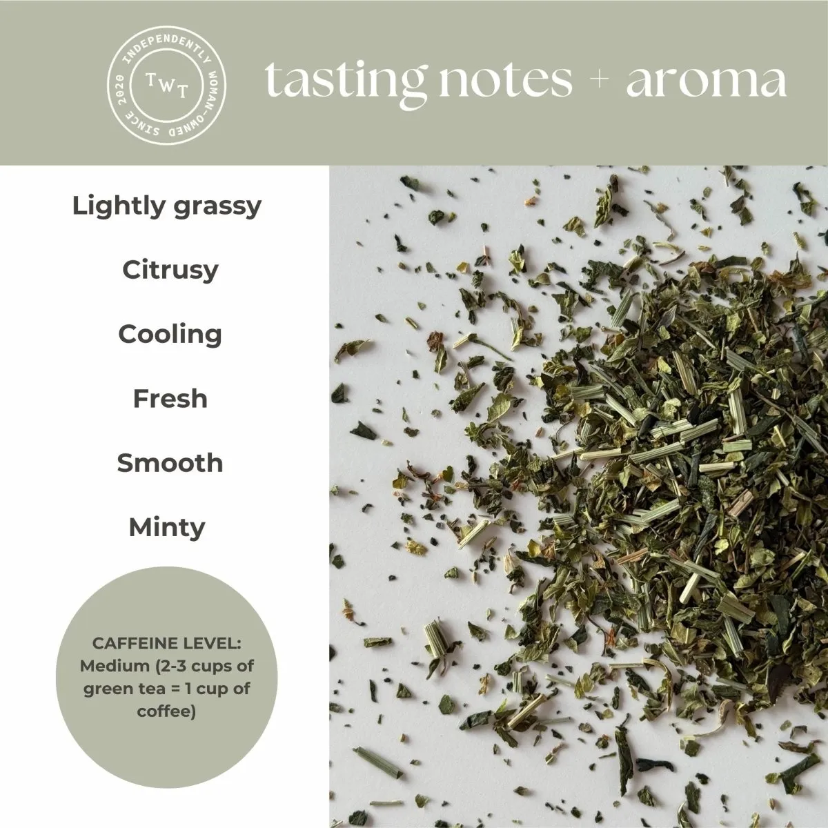 Tea with Tae Garden Sunrise grøn te 5 breve sencha mynte