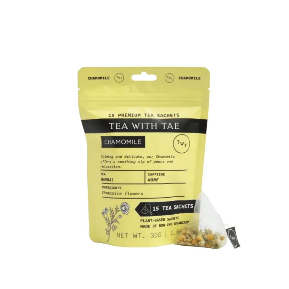 Tea with Tae Chamomile brev-te urtete 30 breve koffeinfri