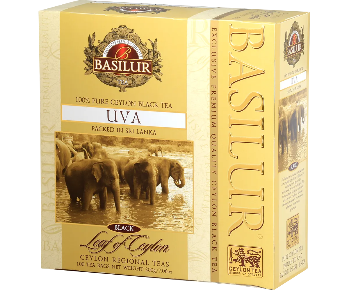 Basilur Leaf of Ceylon Uva sort te 100 breve mild
