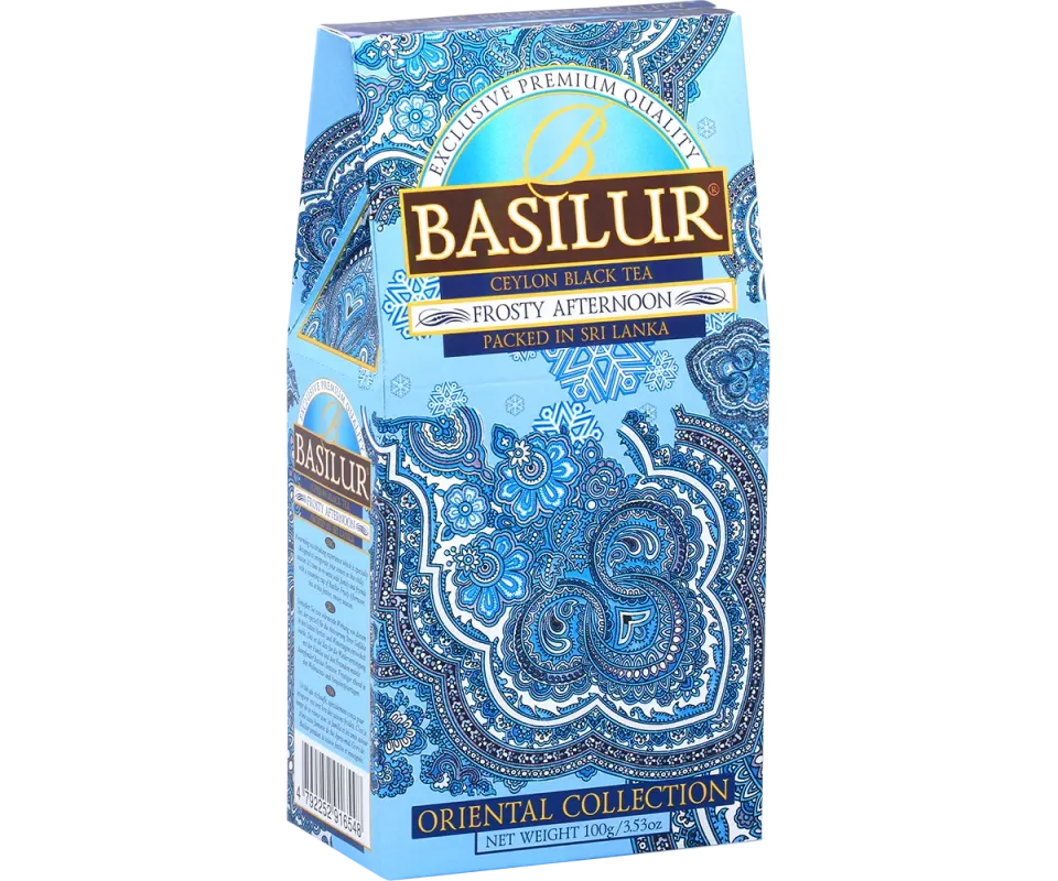 Basilur Frosty Afternoon sort te 100g kornblomst