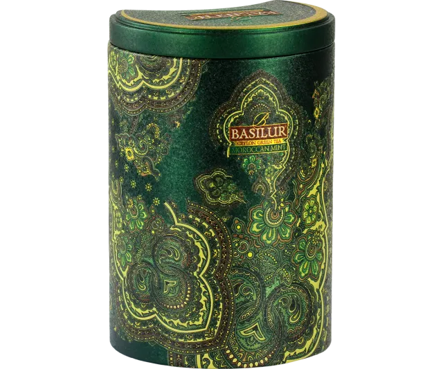 Basilur Moroccan Mint grøn te løs 100g mynte