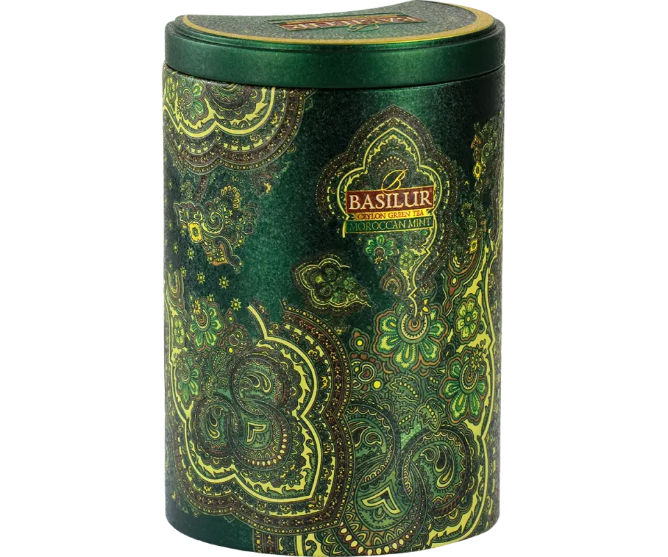 Basilur Moroccan Mint grøn te løs 100g mynte