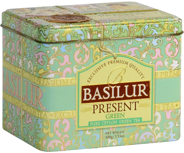 Basilur Present Green grøn løs te 100g bær blomst