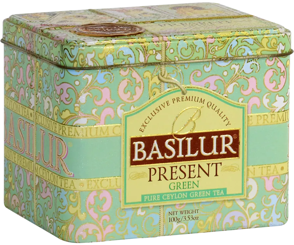 Basilur Present Green grøn løs te 100g bær blomst