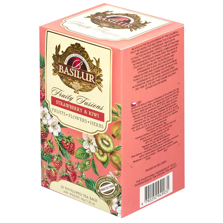 Basilur Fruit Infusions frugtte 20 breve jordbær kiwi