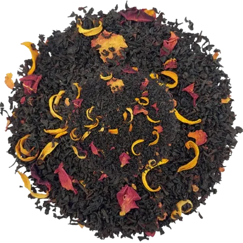 Basilur Black Essence Rose Bergamot sort te 100g rose