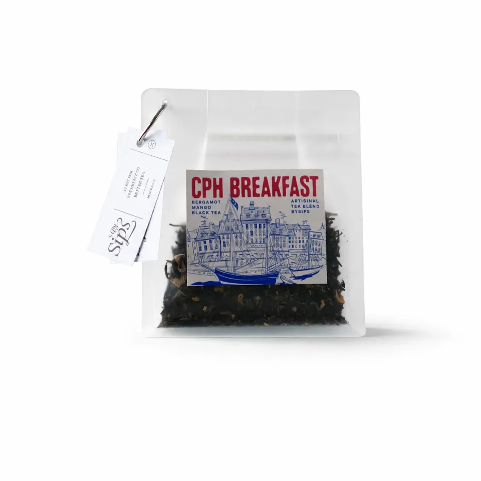 By SIPS CPH Breakfast sort te med blomst