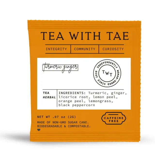 Tea with Tae Turmeric Ginger urtete 50 breve varm