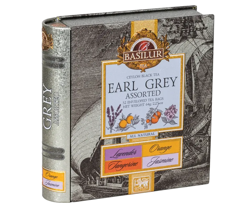 Basilur Tea Book Earl Grey Collection te 32 breve bergamotte
