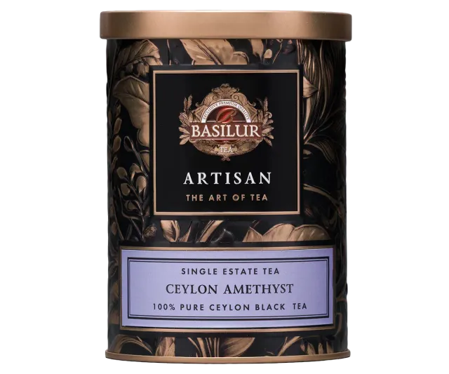 Basilur Amethyst løs sort te 70 g blomstret