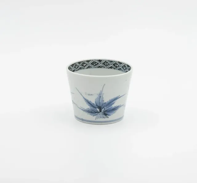 Tyst Te Imari risneg tekop vintage blå-hvid 8 cm