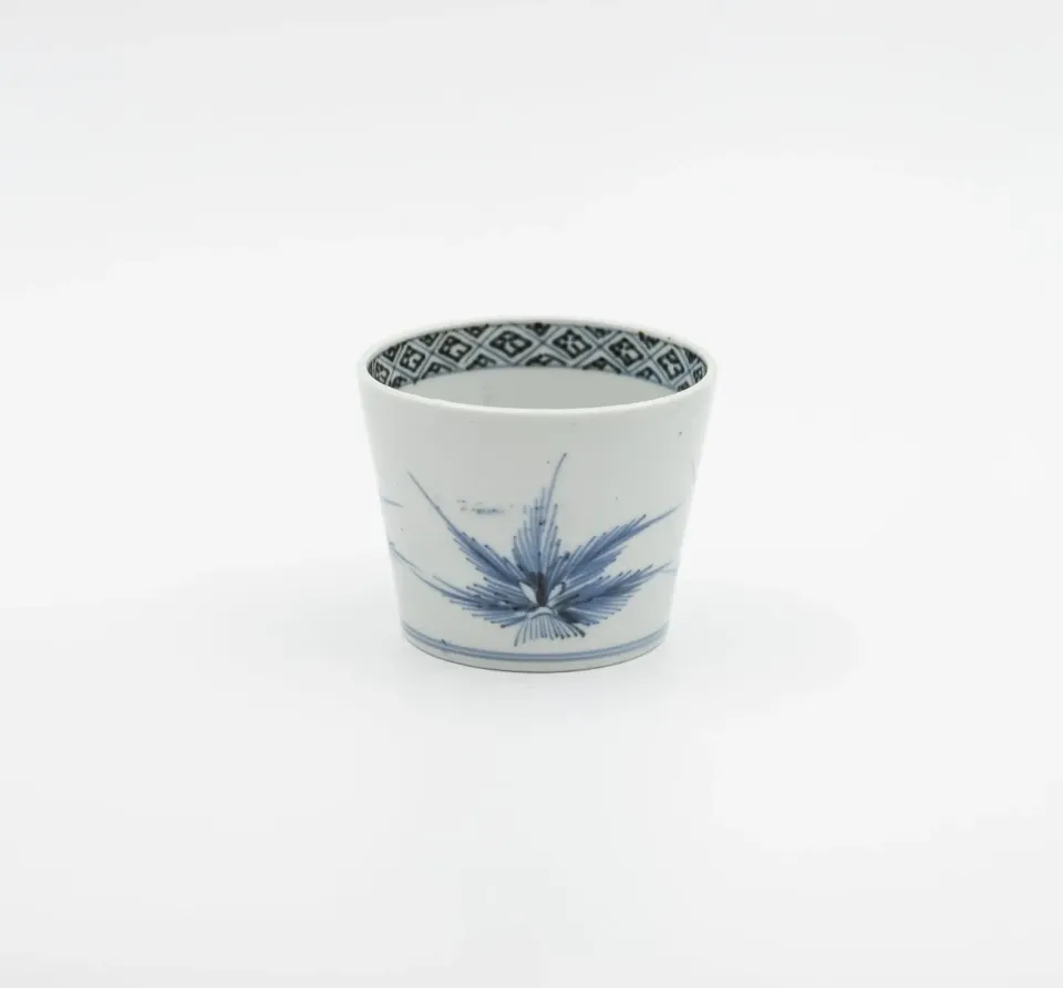 Tyst Te Imari risneg tekop vintage blå-hvid 8 cm
