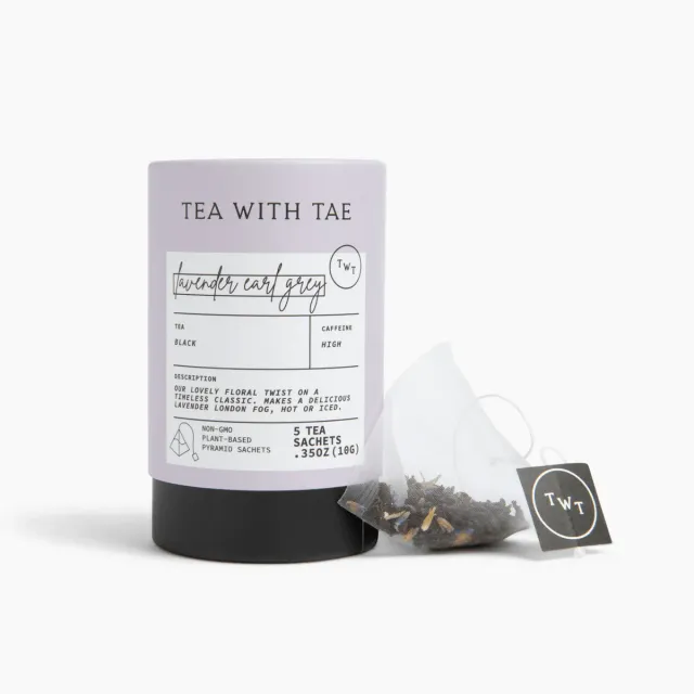 Tea with Tae Lavender Earl Grey brevte mini tube 5 stk