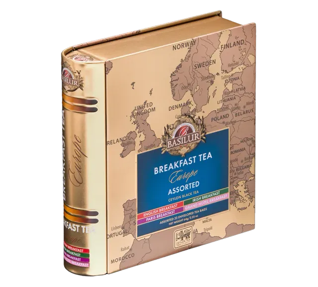 Basilur Breakfast Tea Book Europe morgenmadste 32 breve 4 smage