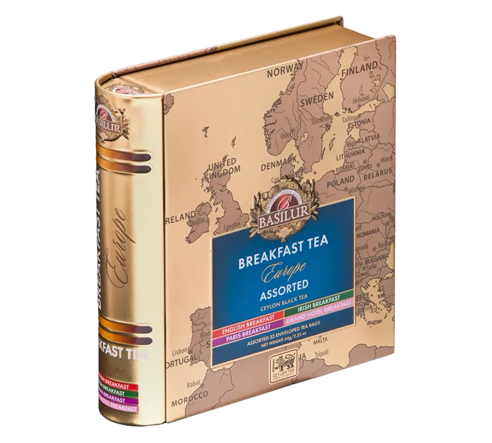 Basilur Breakfast Tea Book Europe morgenmadste 32 breve 4 smage