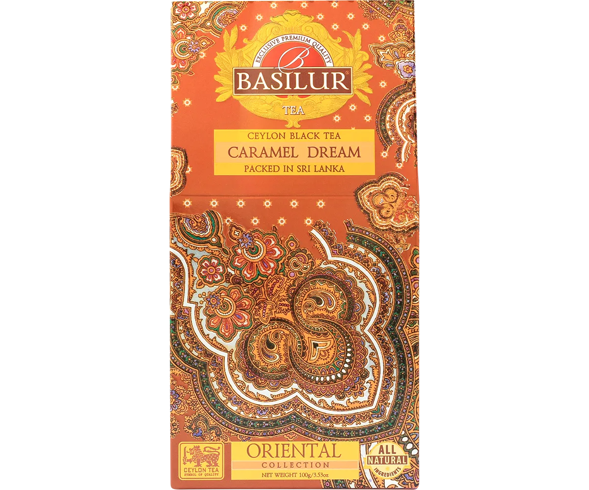 Basilur Caramel Dream sort te 100g løs karamel