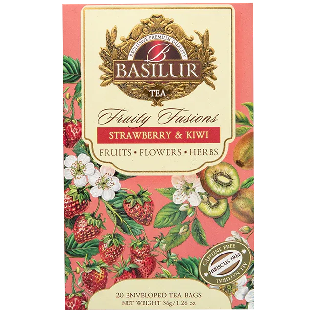 Basilur Fruit Infusions frugtte 20 breve jordbær kiwi