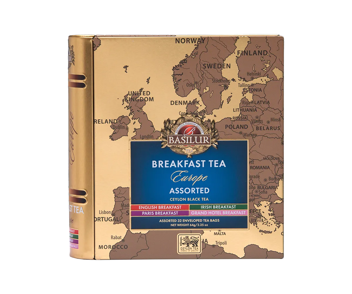 Basilur Breakfast Tea Book Europe morgenmadste 32 breve 4 smage