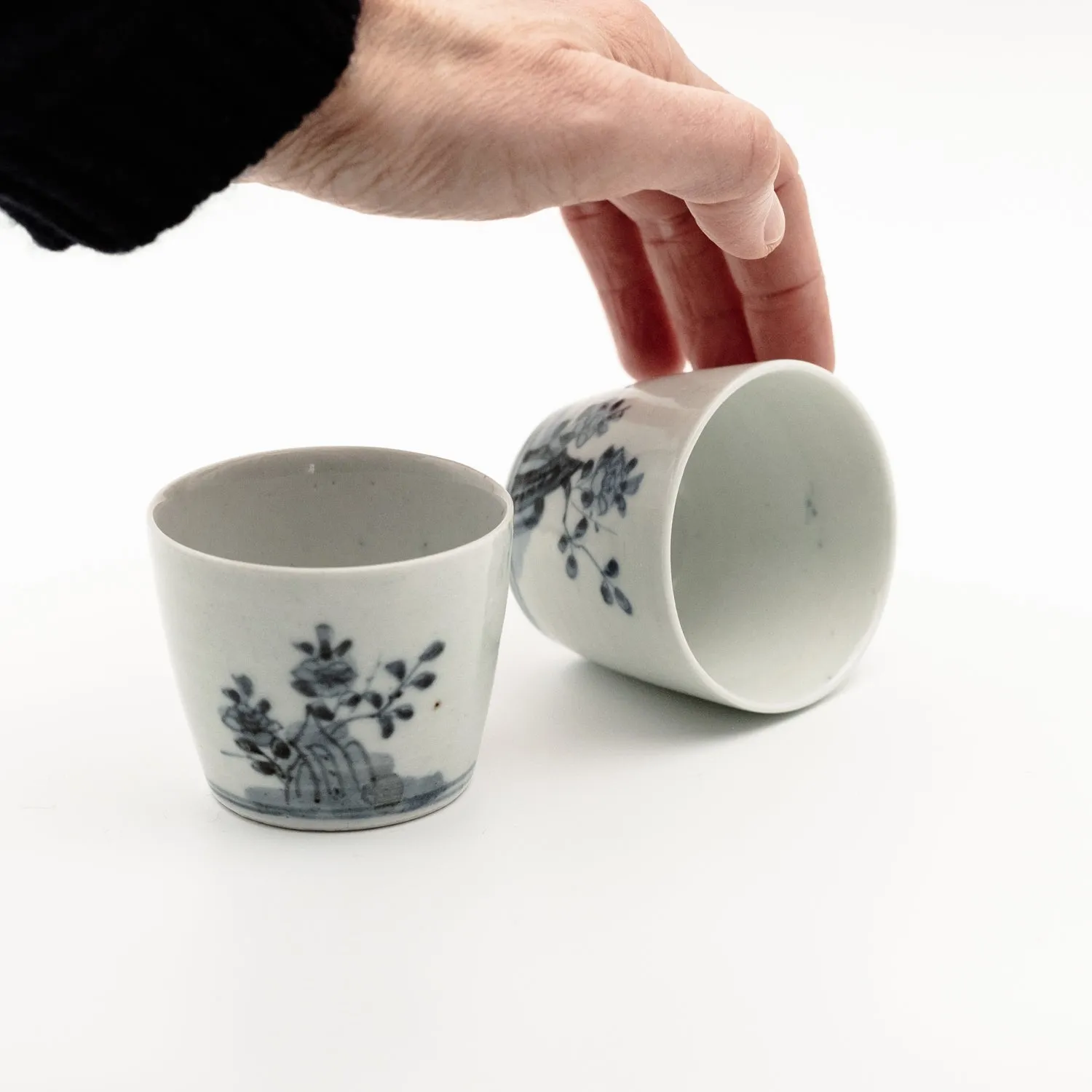 Tyst Te Imari Camellia tekop vintage blå-hvid