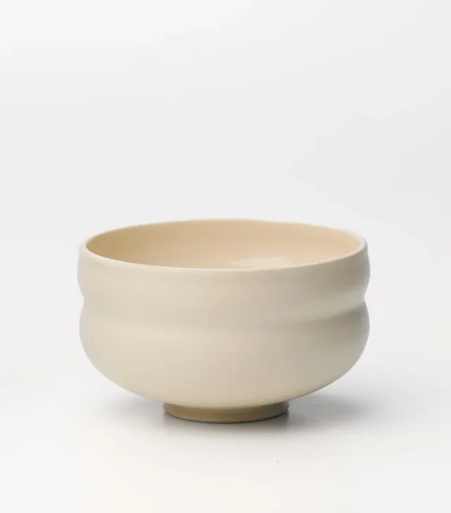Tyst Te Lytken Chawan matchaskål hvid stentøj