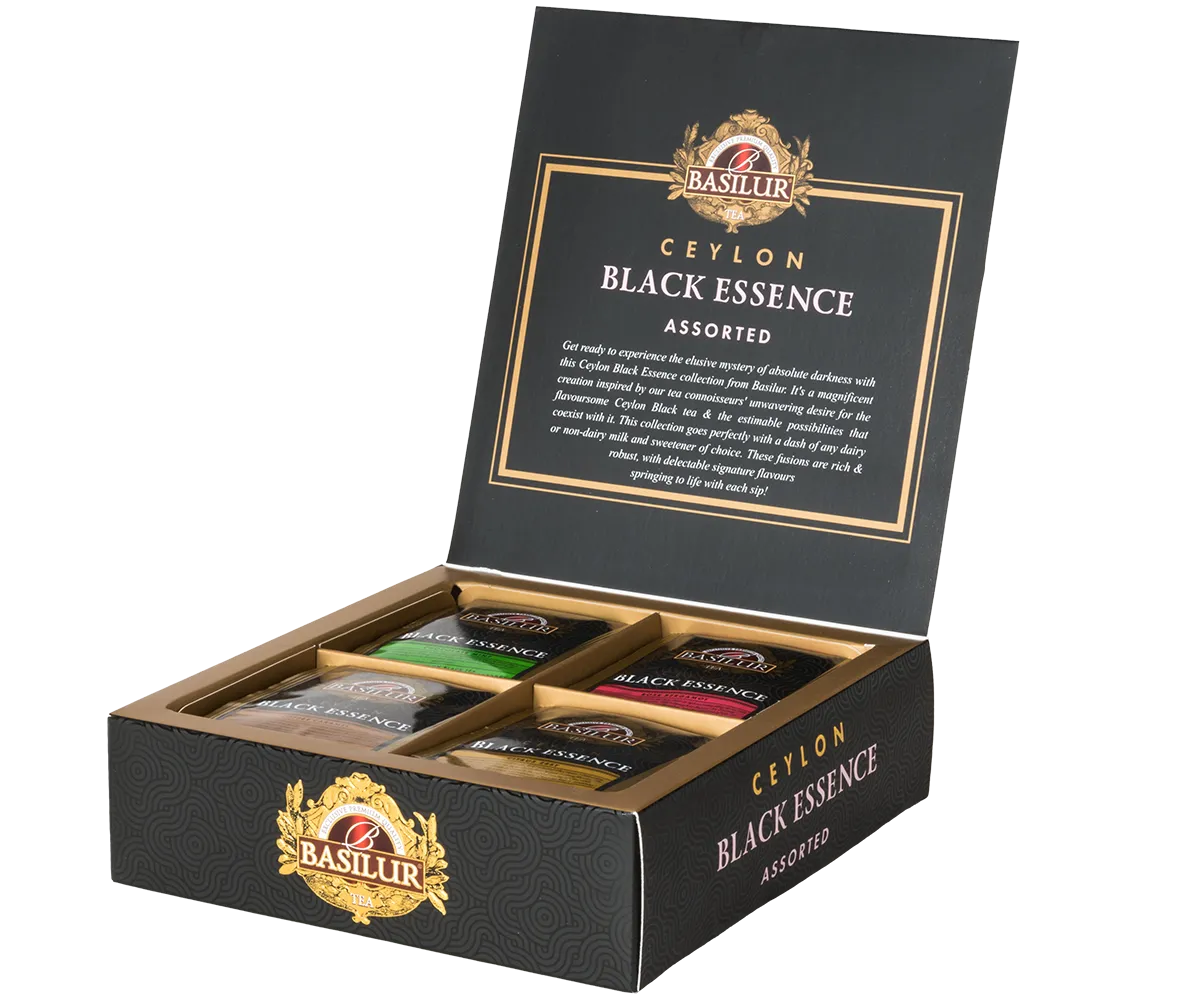 Basilur Black Essence Assorted sort te 40 breve 4 smage