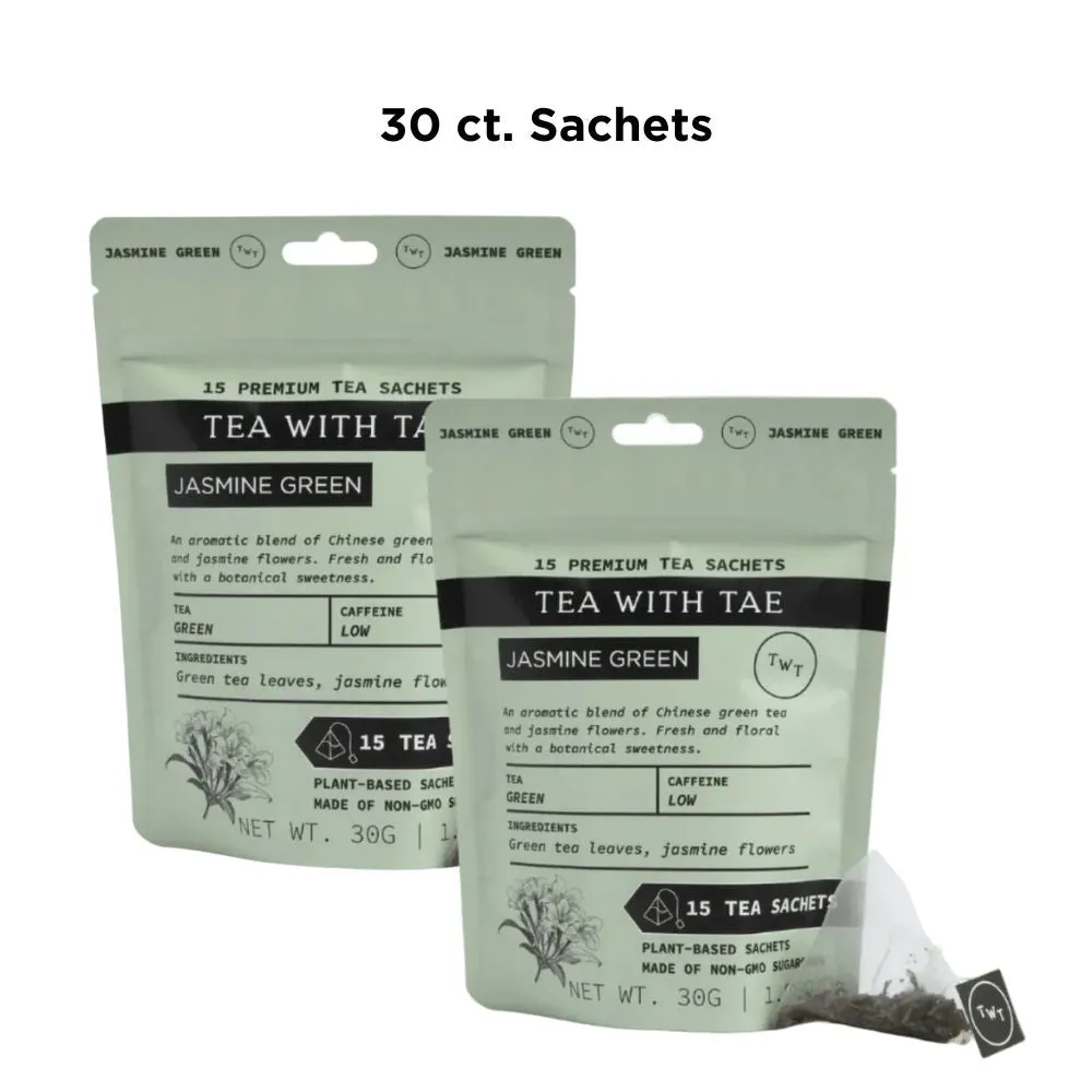 Tea with Tae Jasmine Green tebreve 30 stk grøn jasminte