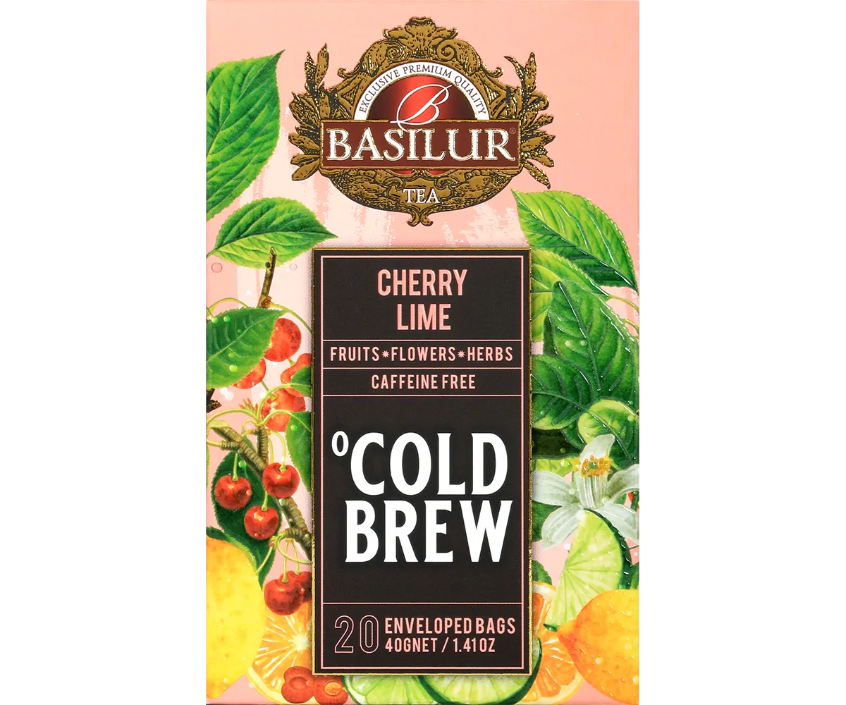 Basilur Cold Brew Cherry Lime iste 20 breve kirsebær