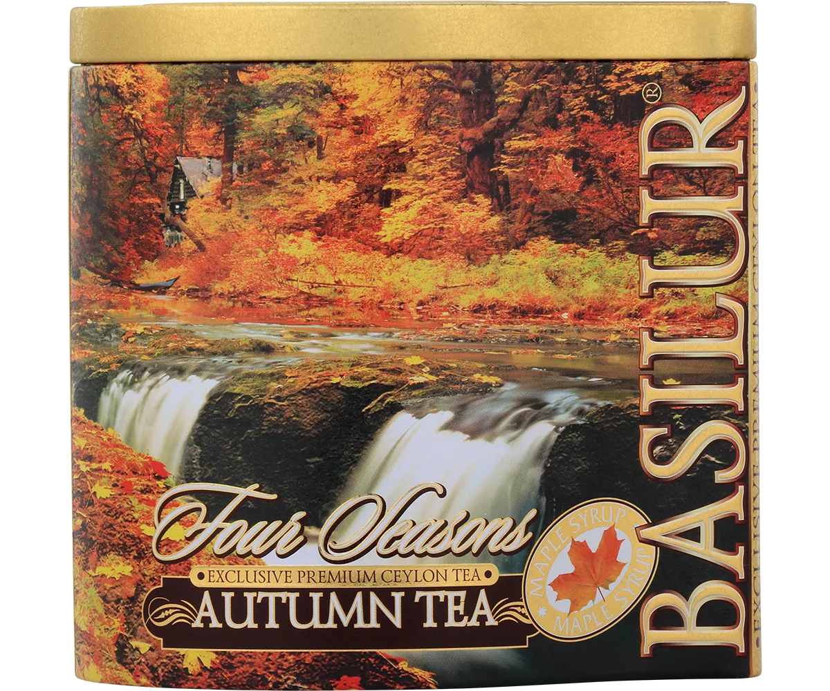 Basilur Autumn Tea sort te 100g dåse ahorn